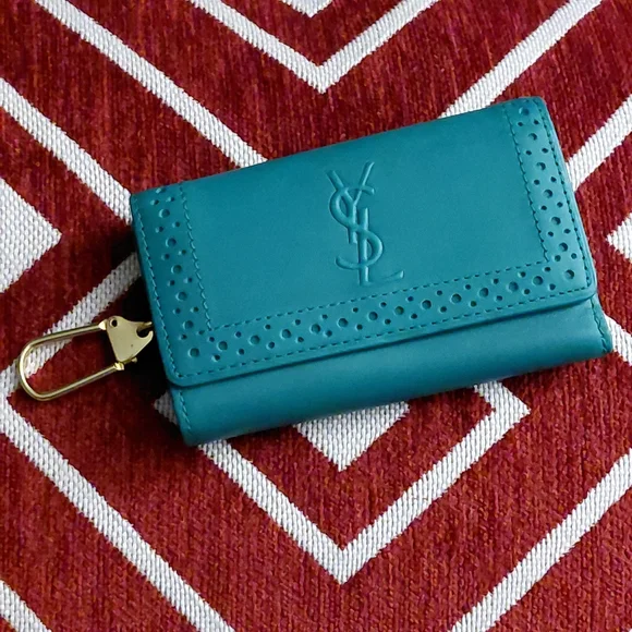 Yves Saint Laurent Leather Trifold Key Holder Case. YSL - Picture 8 of 8